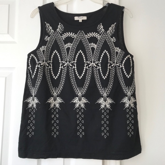 Madewell Aztec Embroidered Eyelet Tank Top - Picture 2 of 5